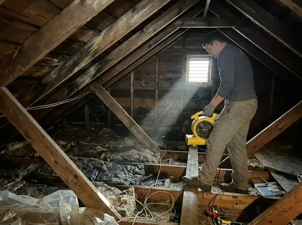 attic-water-damage-drying-proc-007 — frequently asked questions, Emergency Water Extraction & 24/7 Flood Response in Plattsb…